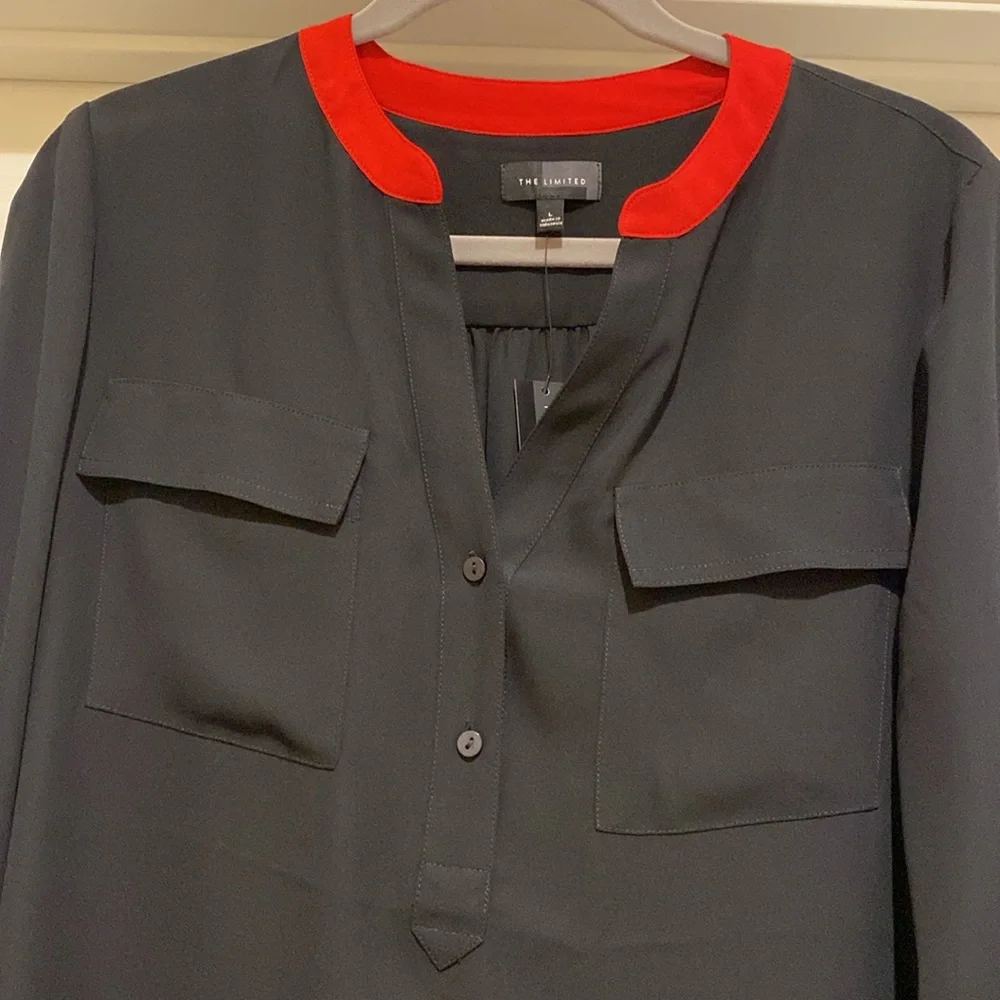 The Limited black and red large women’s blouse - Picture 3 of 5